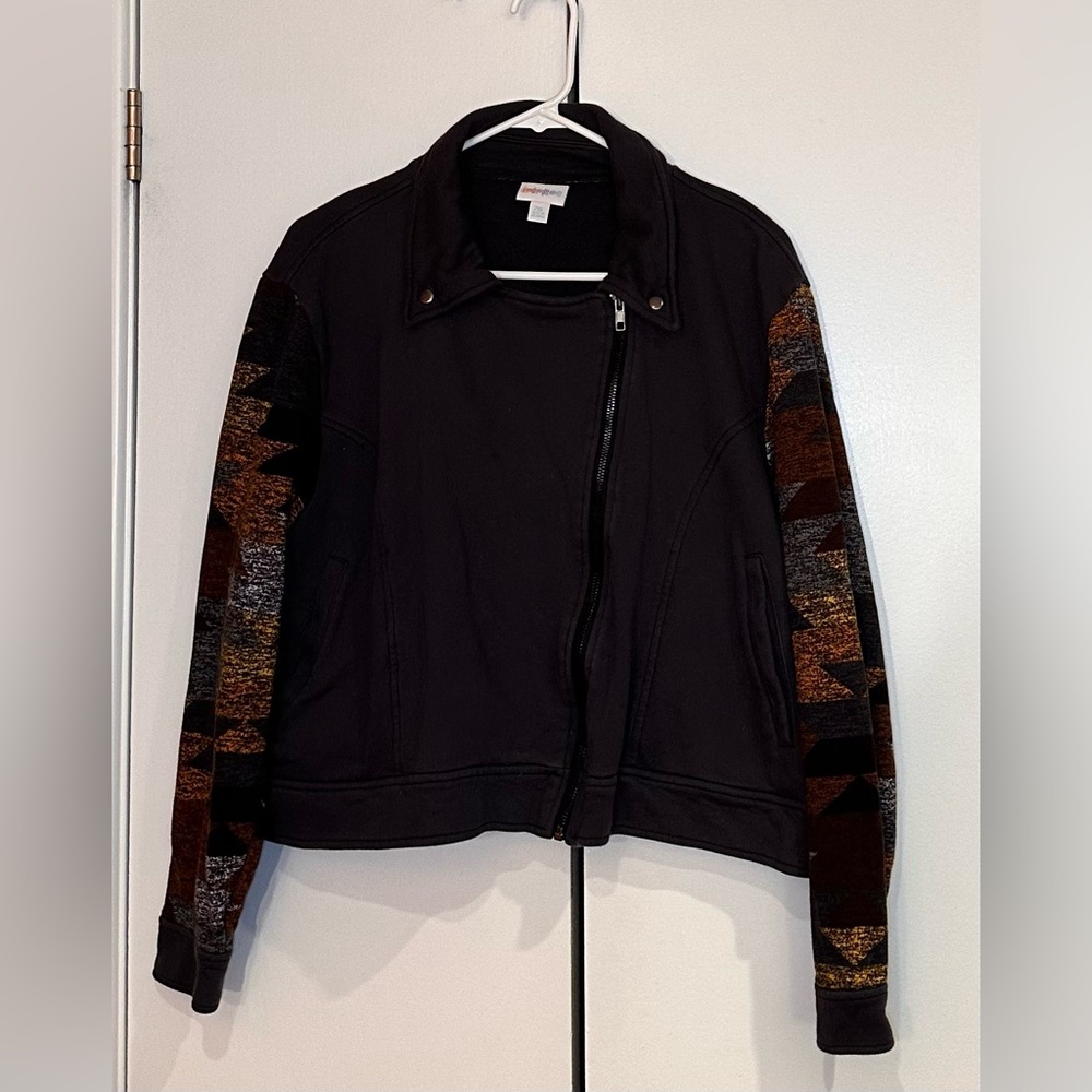LuLaRoe Aztec Stevie moto jacket. Size 2XL